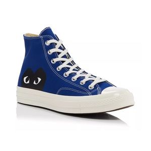 Comme des garçon high top blue sneakers